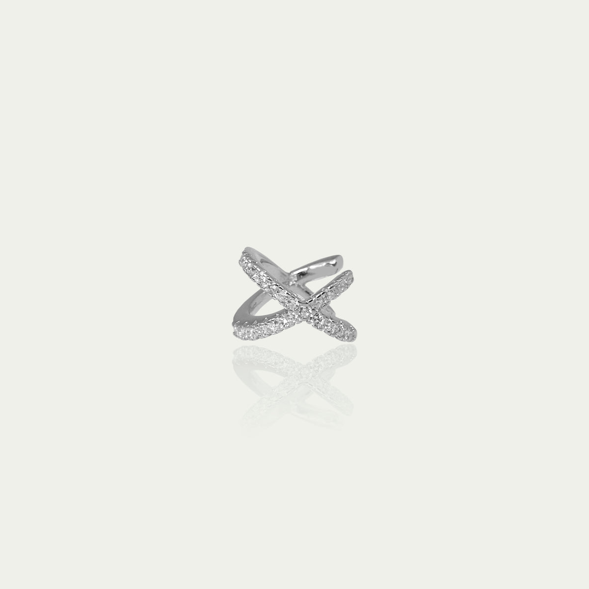 Earcuff Cross mit Zirkonia – 925 Sterling Silber | Sucre Fine Jewelry