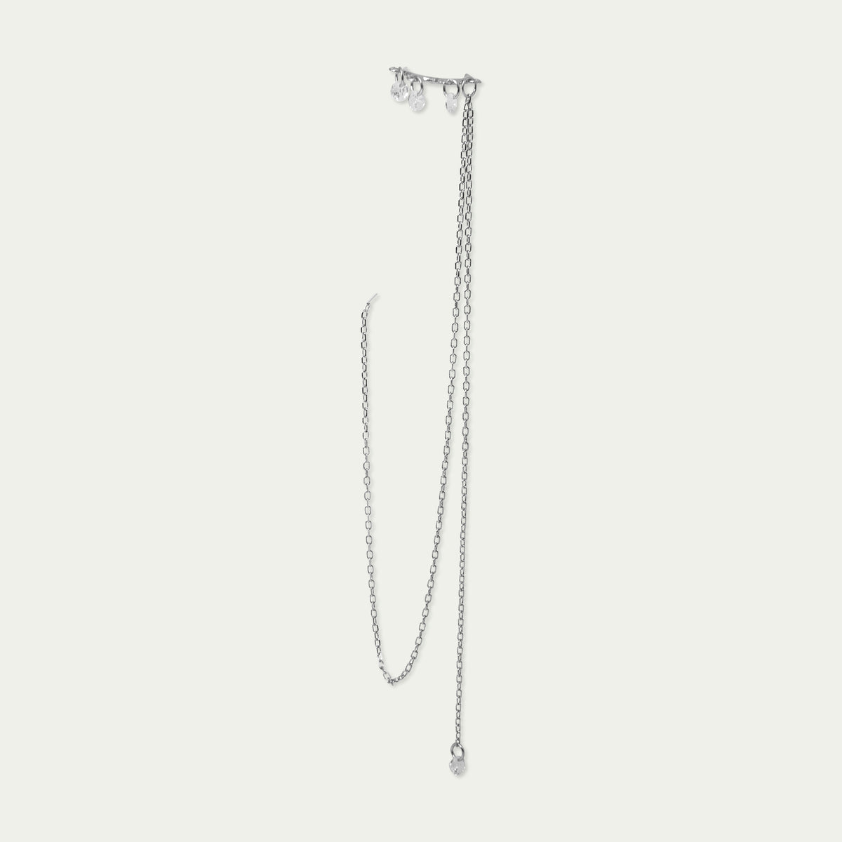 Earcuff Pure mit Kettchen – 925 Sterling Silber | Sucre Fine Jewelry