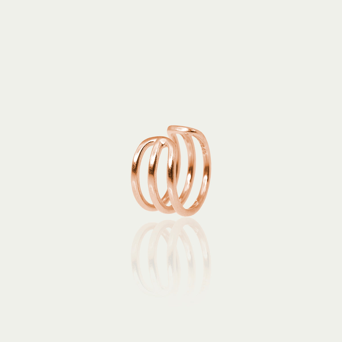 Earcuff Triple Line – 925 Sterling Silber 18K Roségold vergoldet | Sucre Fine Jewelry