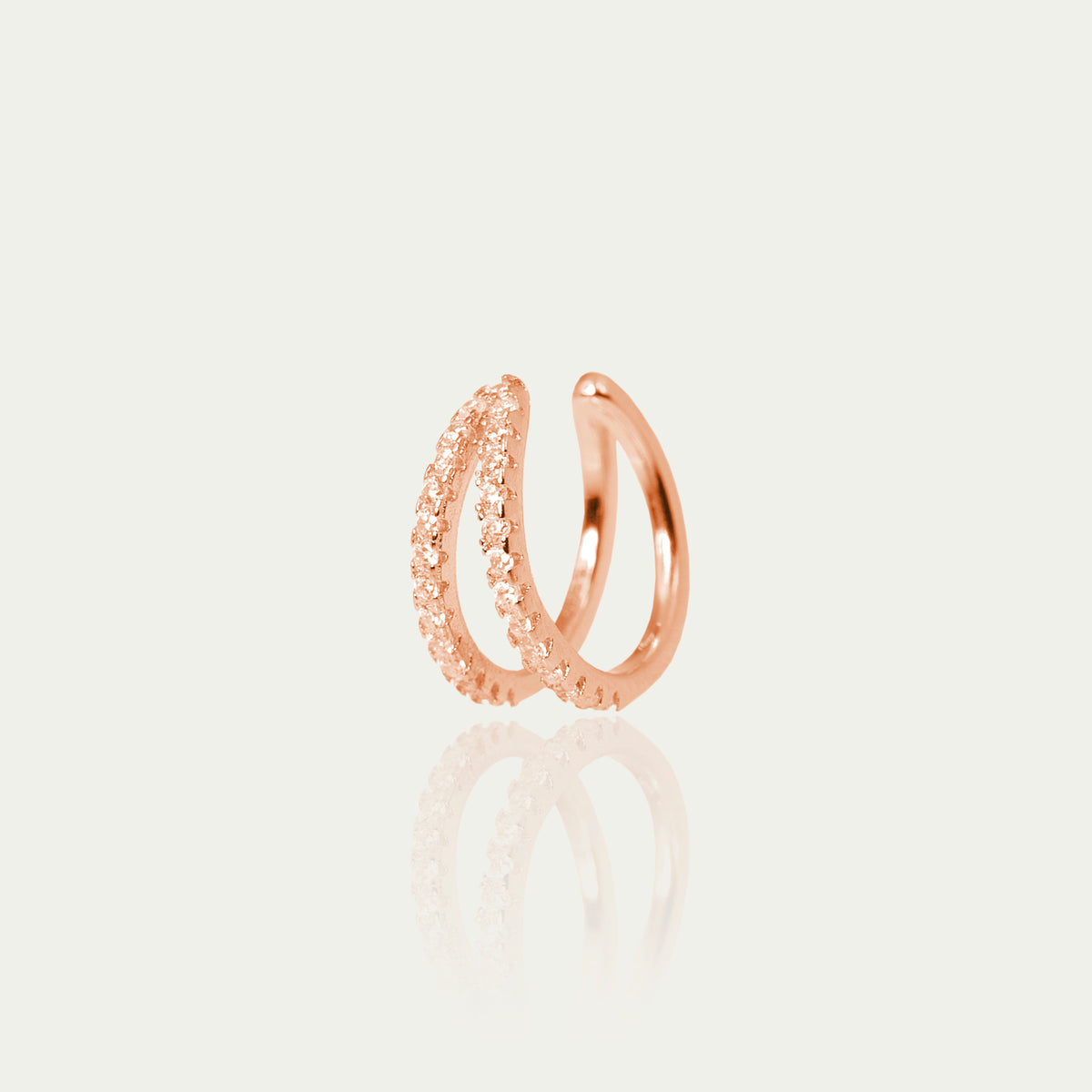 Earcuff Shiny mit Zirkonia – 925 Sterling Silber 18K Roségold vergoldet | Sucre Fine Jewelry