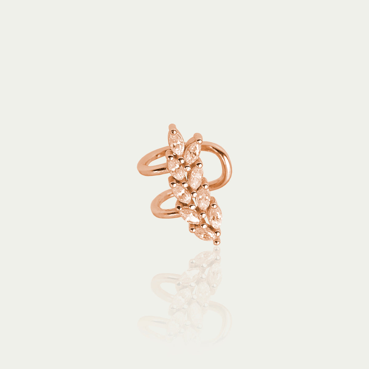 Earcuff Wire Flower – 925 Sterling Silber 18K Roségold vergoldet | Sucre Fine Jewelry