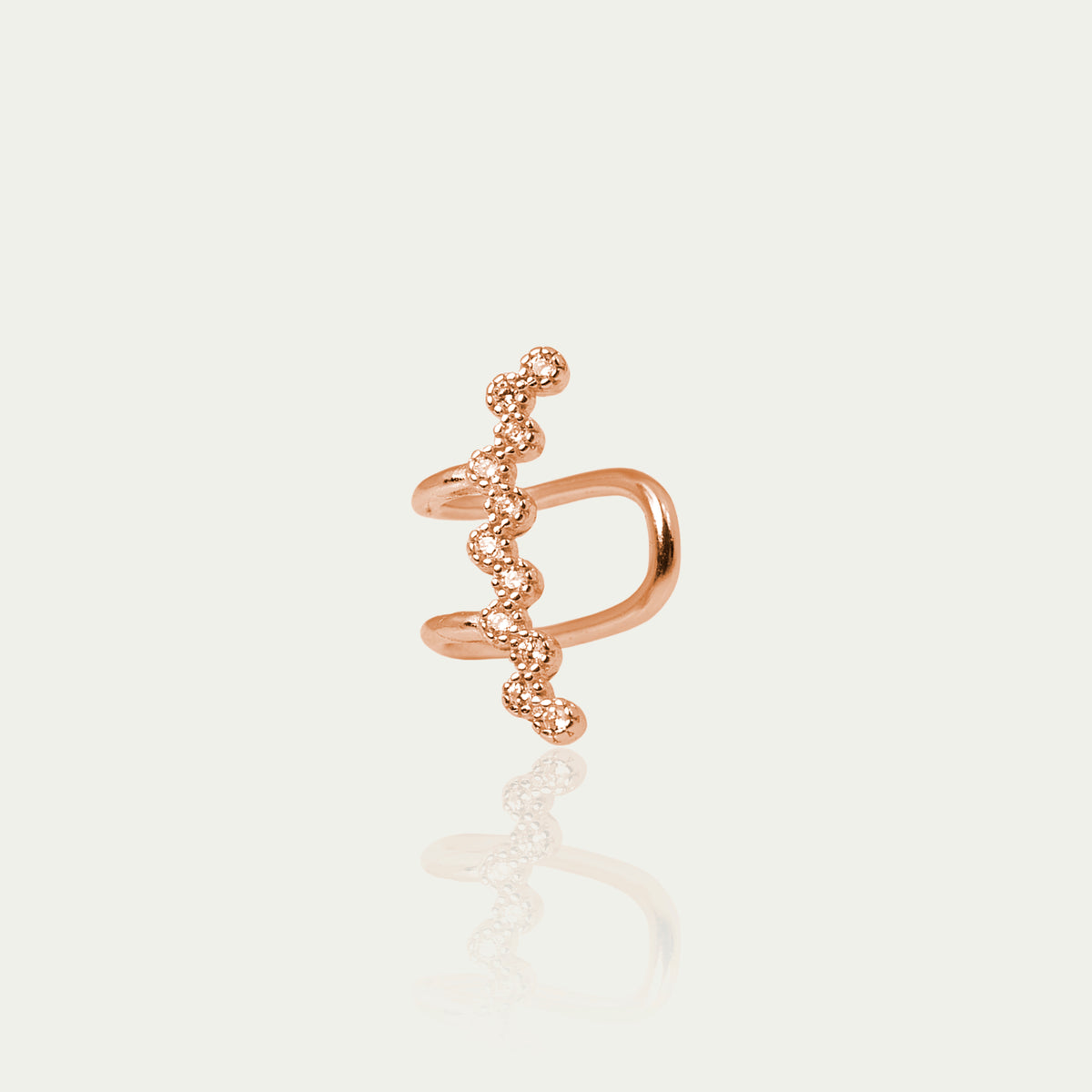 Earcuff Wire Sparkling – 925 Sterling Silber 18K Roségold vergoldet | Sucre Fine Jewelry