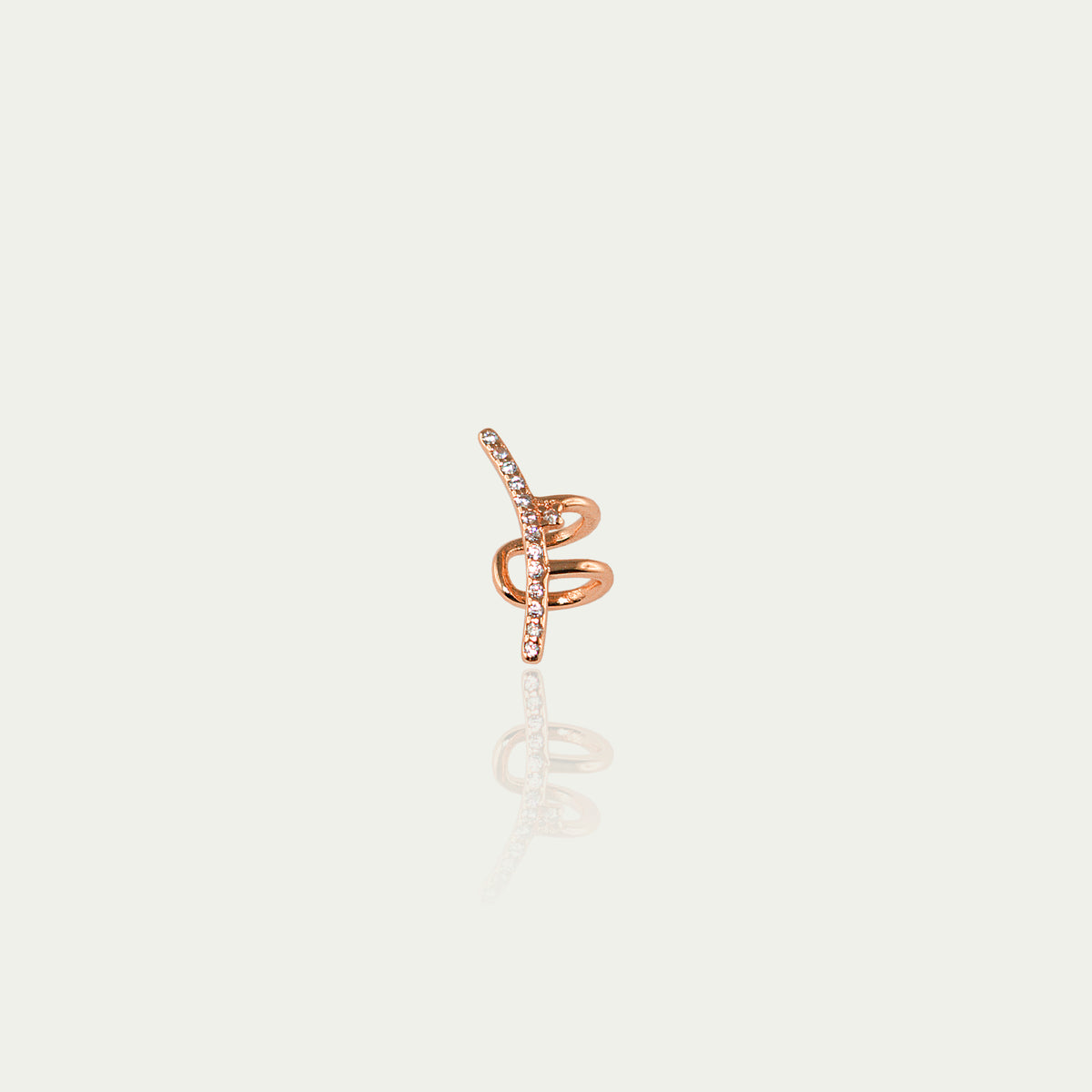 Earcuff Shiny Line – 925 Sterling Silber 18K Roségold vergoldet | Sucre Fine Jewelry