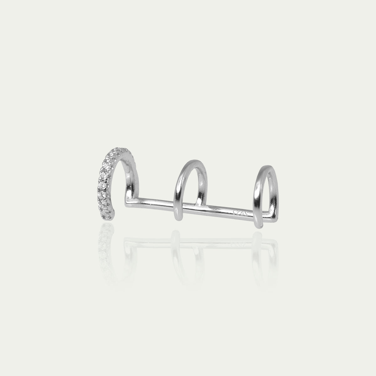 Earcuff Triple mit Zirkonia – 925 Sterling Silber | Sucre Fine Jewelry