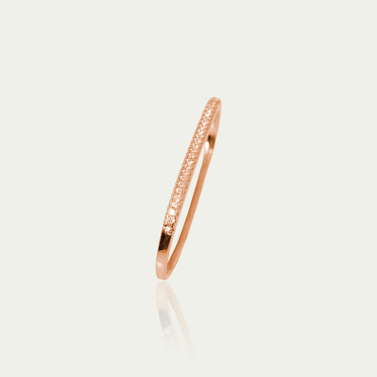 Earcuff Bar mit Zirkonia – 925 Sterling Silber 18K Roségold vergoldet | Sucre Fine Jewelry