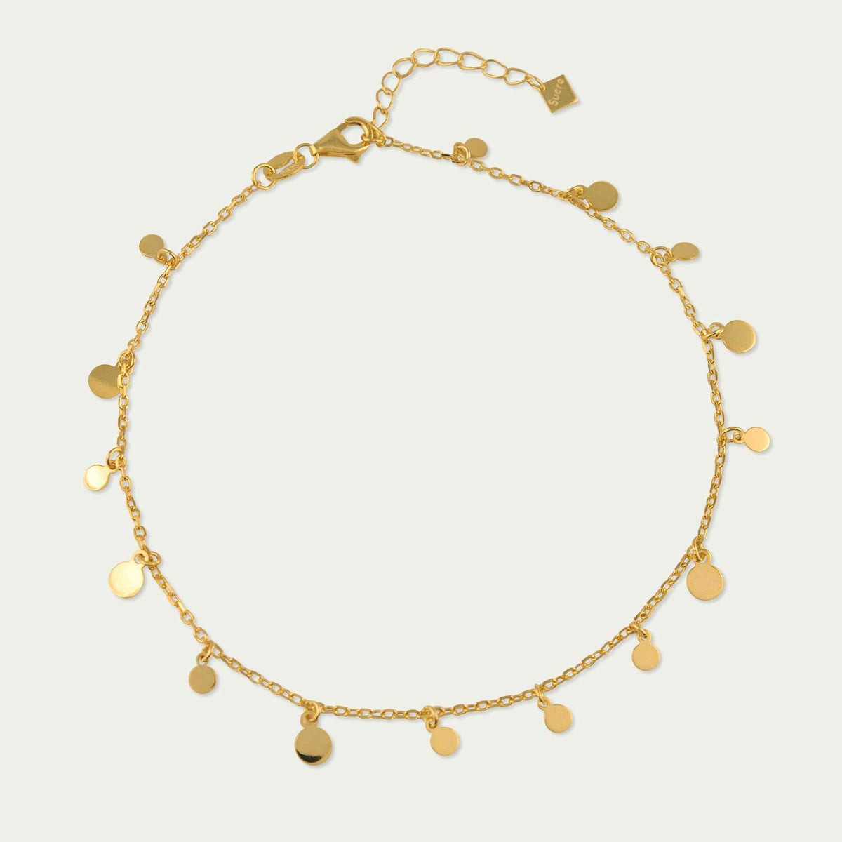Fusskette Sprinkle – 925 Sterling Silber 18K Gelbgold vergoldet | Sucre Fine Jewelry