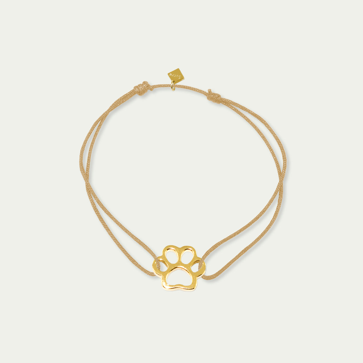 Glücksbändchen Pfote – 925 Sterling Silber 18K Gelbgold vergoldet | Sucre Fine Jewelry