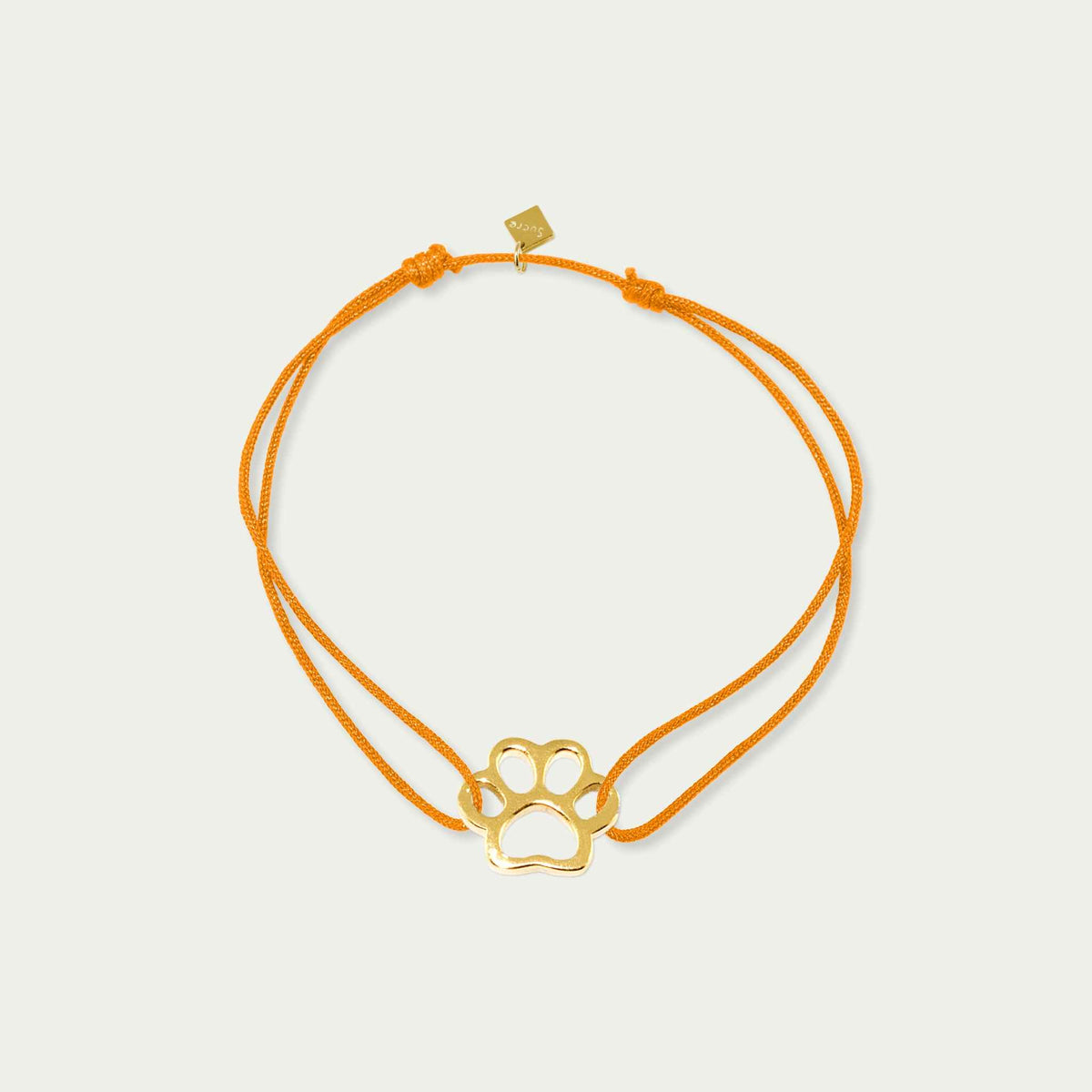 Glücksbändchen Pfote – 925 Sterling Silber 18K Gelbgold vergoldet | Sucre Fine Jewelry