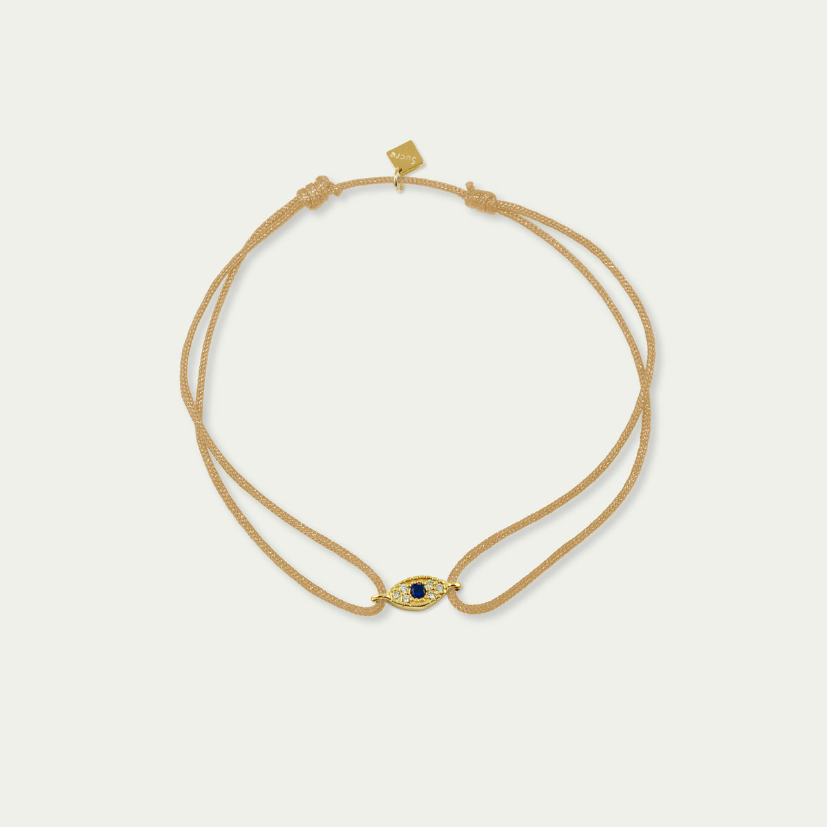 Glücksarmbändchen Evil Eye mit Zirkonia – 925 Sterling Silber 18K Gelbgold vergoldet | Sucre Fine Jewelry