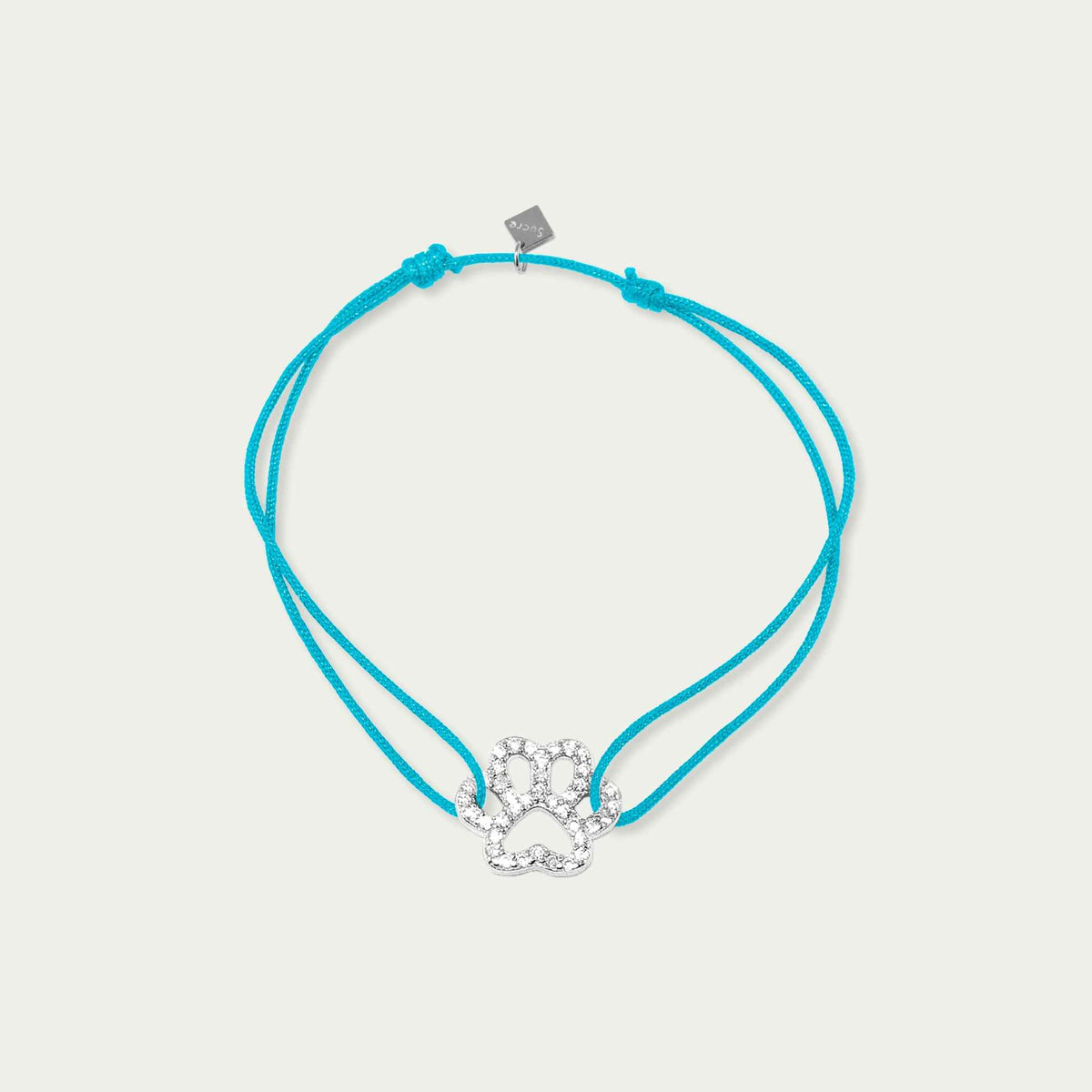 Glücksbändchen Pfote mit Zirkonia – 925 Sterling Silber | Sucre Fine Jewelry