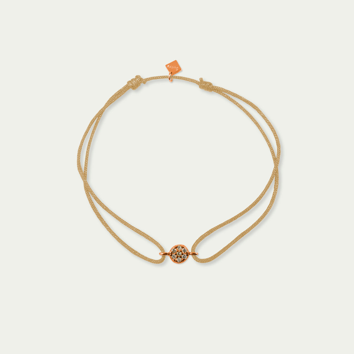 Glücksarmband Mini Pavé – 925 Sterling Silber 18K Roségold vergoldet | Sucre Fine Jewelry