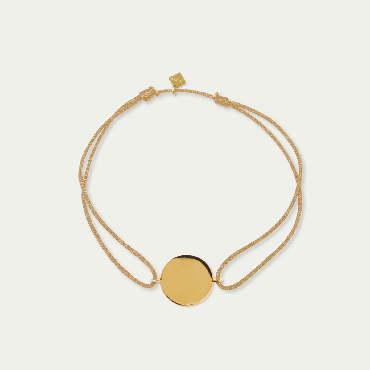 Glücksarmbändchen Coin – 925 Sterling Silber 18K Gelbgold vergoldet | Sucre Fine Jewelry
