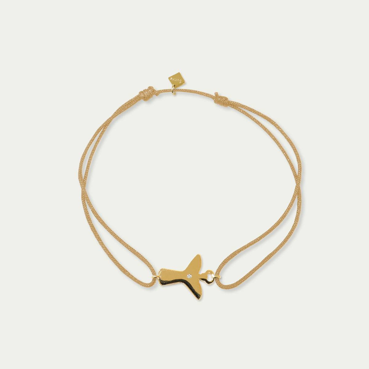 Glücksarmbändchen Engel mit Zirkonia – 925 Sterling Silber 18K Gelbgold vergoldet | Sucre Fine Jewelry