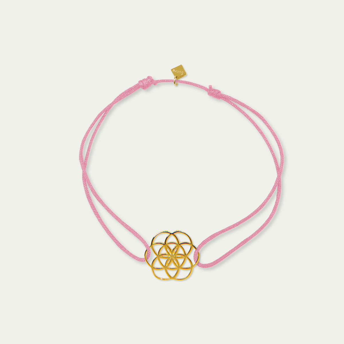 Glücksarmbändchen Lebensblume – 925 Sterling Silber 18K Gelbgold vergoldet | Sucre Fine Jewelry