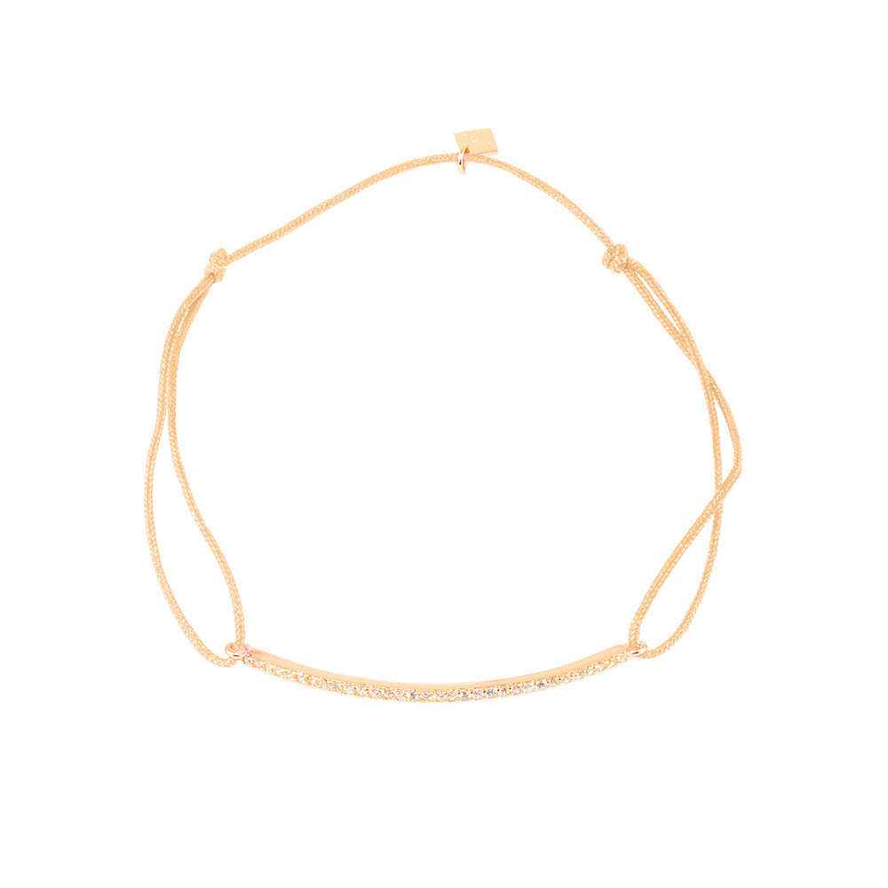 Glücksarmbändchen Bar mit Zirkonia – 925 Sterling Silber 18K Gelbgold vergoldet | Sucre Fine Jewelry