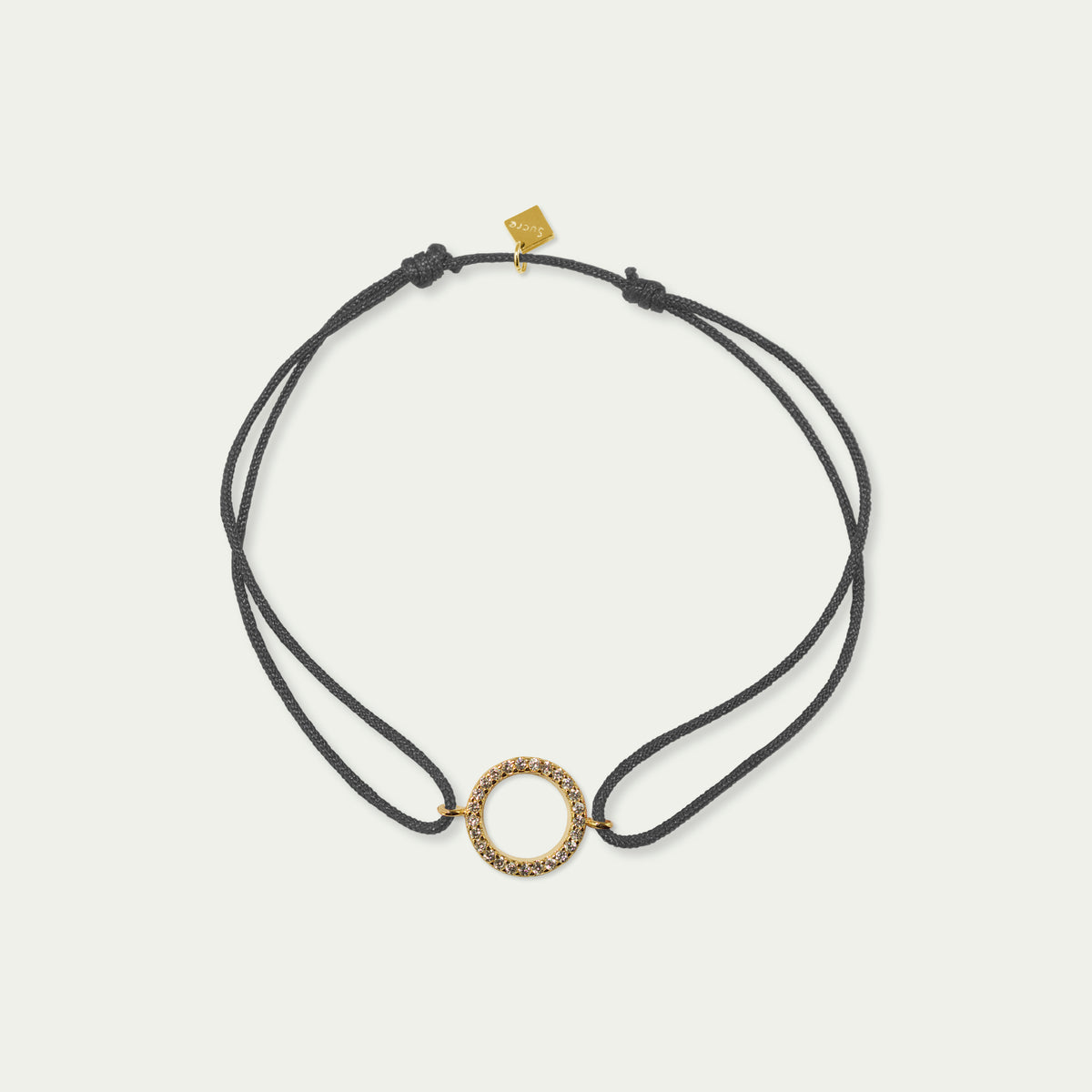 Glücksarmbändchen Circle mit Zirkonia – 925 Sterling Silber 18K Gelbgold vergoldet | Sucre Fine Jewelry
