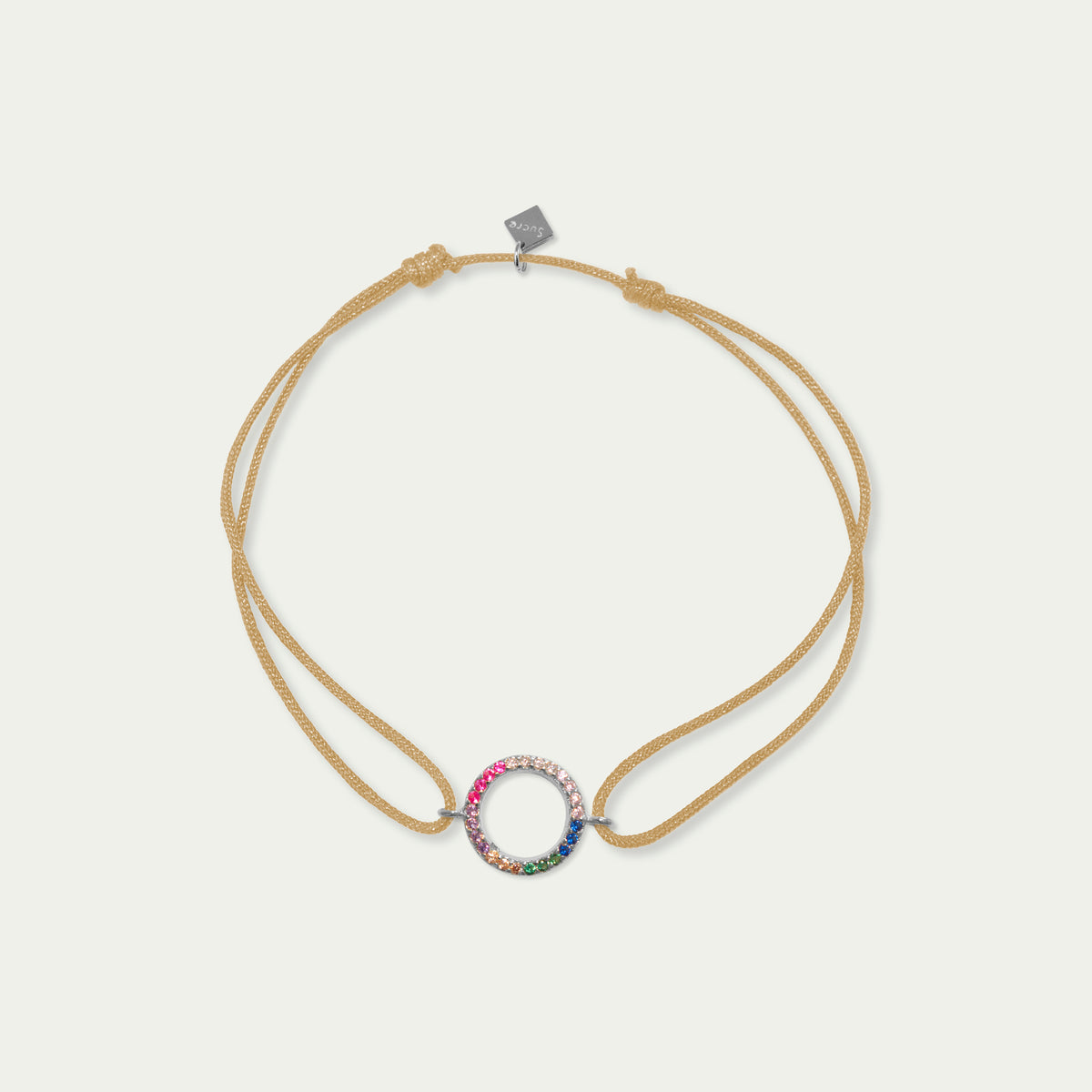 Glücksarmbändchen Circle Rainbow mit Zirkonia – 925 Sterling Silber | Sucre Fine Jewelry
