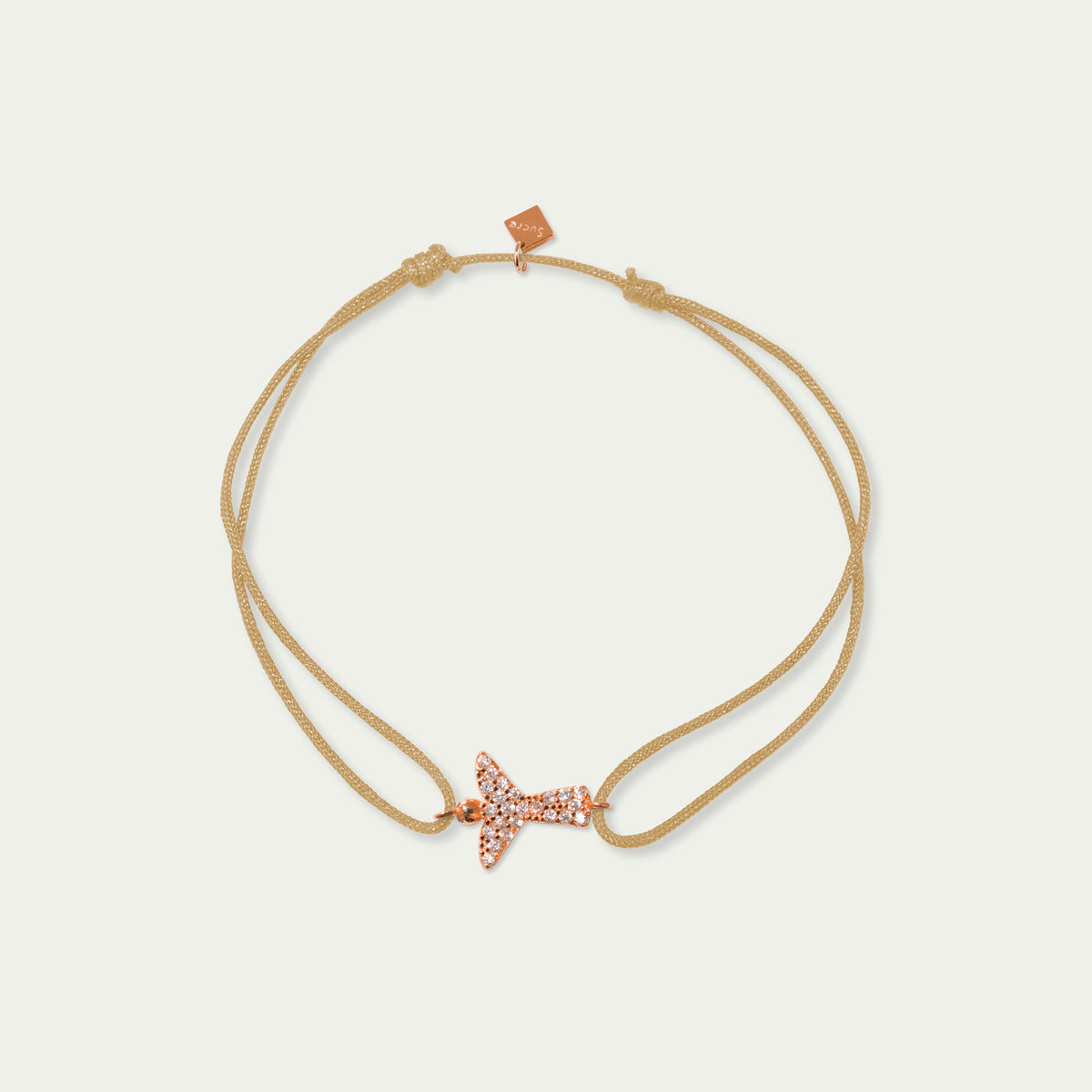 Glücksarmbändchen Engel Pavé – 925 Sterling Silber 18K Roségold vergoldet | Sucre Fine Jewelry