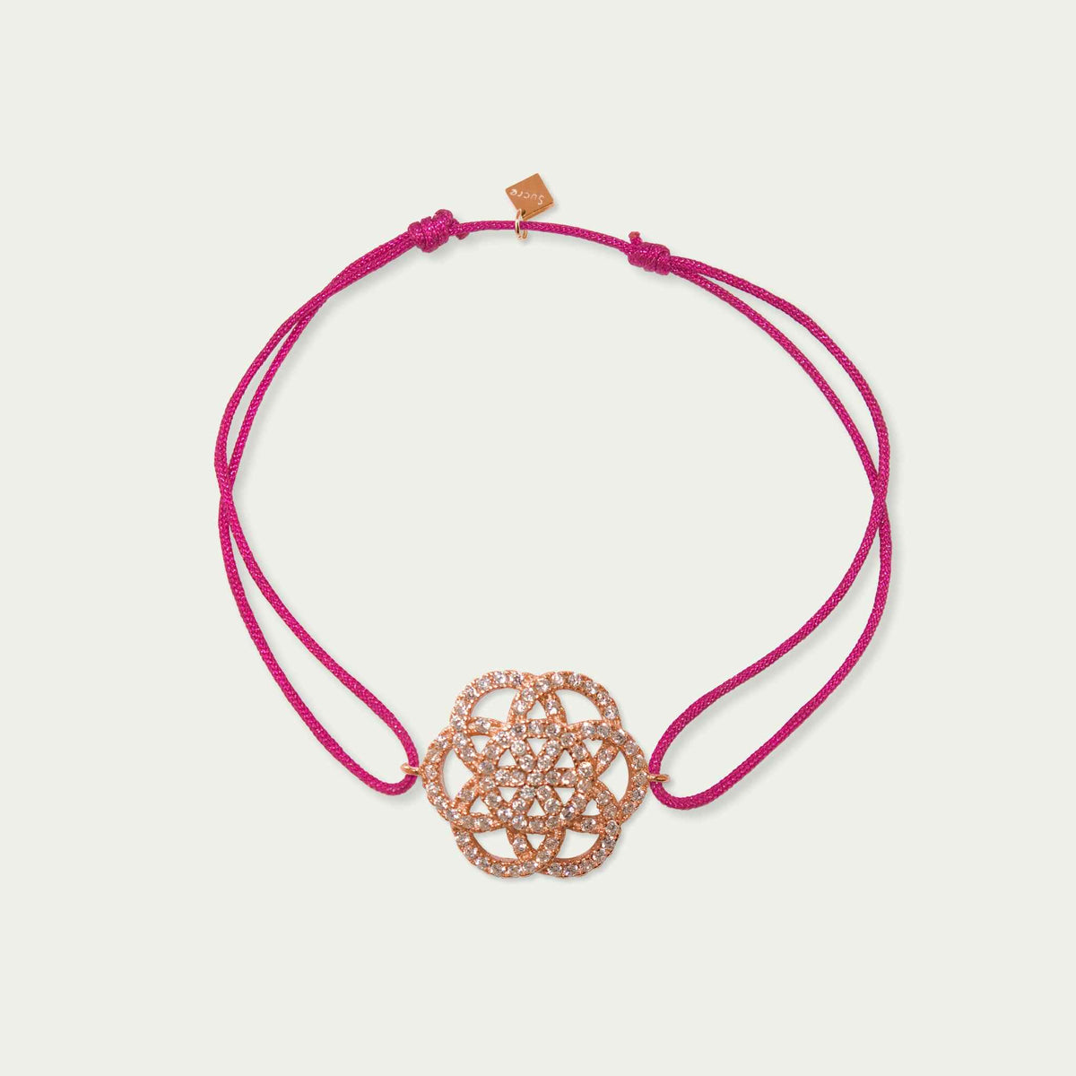 Glücksarmbändchen Lebensblume mit Zirkonia – 925 Sterling Silber 18K Roségold vergoldet | Sucre Fine Jewelry