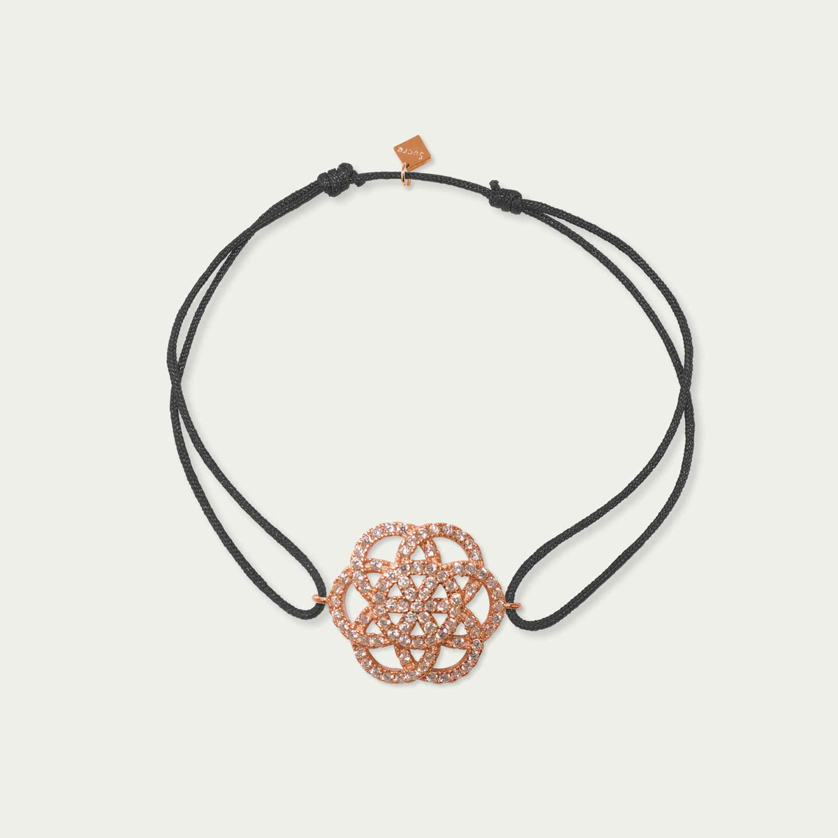 Glücksarmbändchen Lebensblume mit Zirkonia – 925 Sterling Silber 18K Roségold vergoldet | Sucre Fine Jewelry