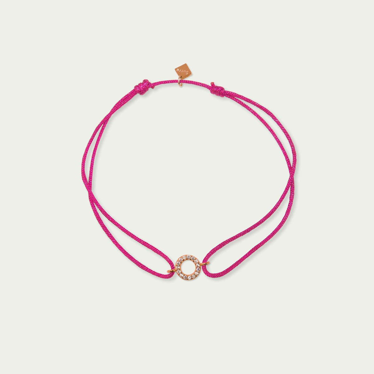 Glücksarmbändchen Mini Circle mit Zirkonia – 925 Sterling Silber 18K Roségold vergoldet | Sucre Fine Jewelry