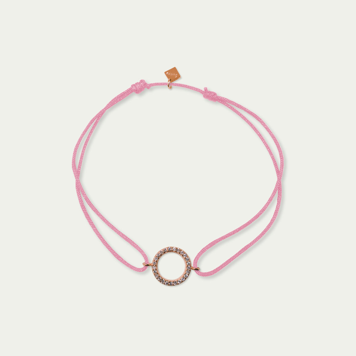 Glücksarmbändchen Circle mit Zirkonia – 925 Sterling Silber 18K Roségold vergoldet | Sucre Fine Jewelry