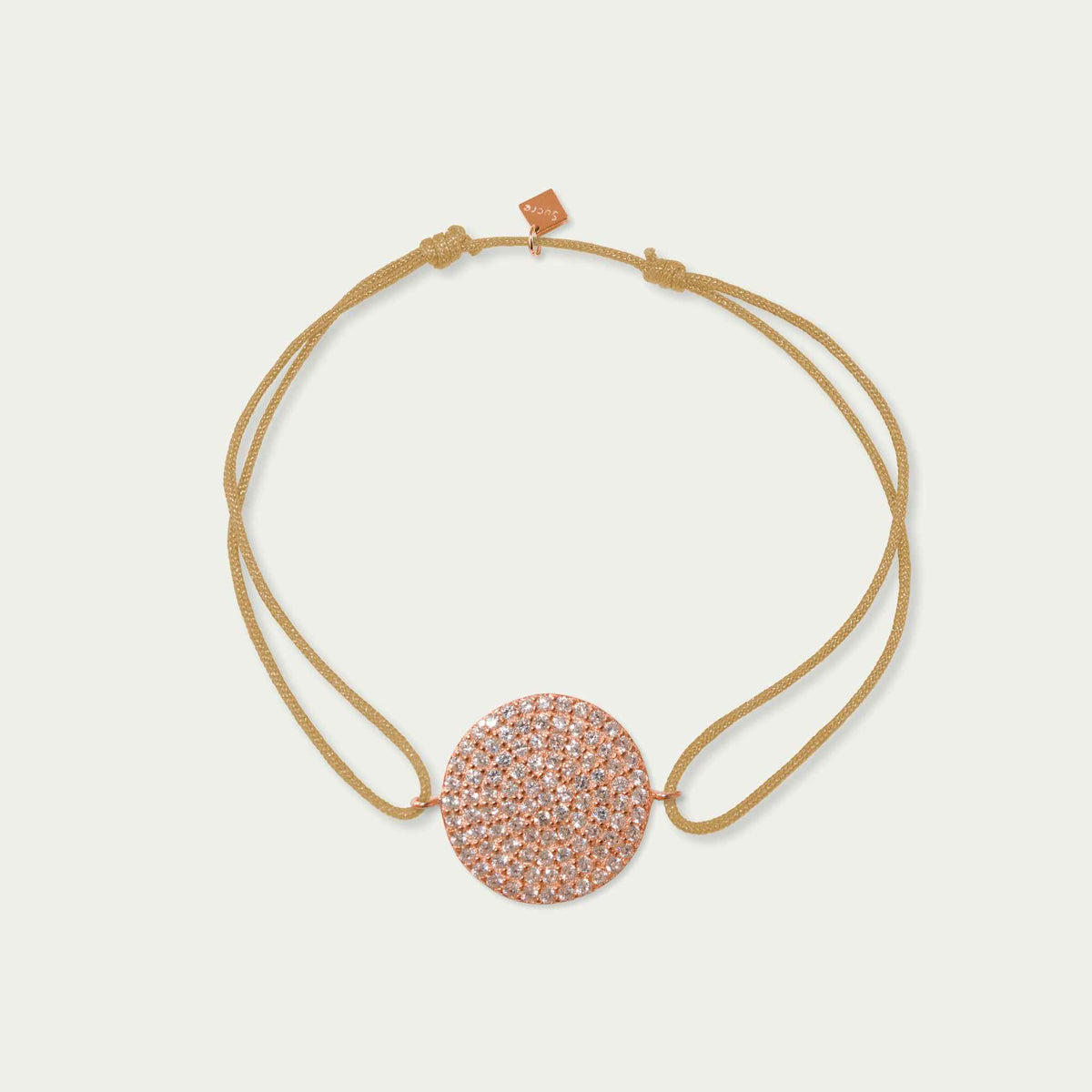 Glücksarmbändchen Big Pavé mit Zirkonia – 925 Sterling Silber 18K Roségold vergoldet | Sucre Fine Jewelry