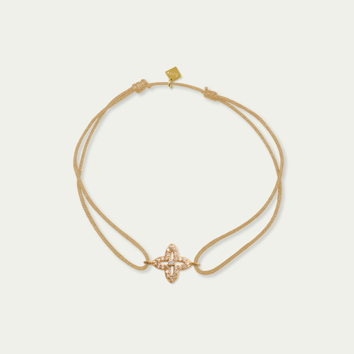 Glücksarmband Shiny Clover – 925 Sterling Silber 18K Gelbgold vergoldet | Sucre Fine Jewelry
