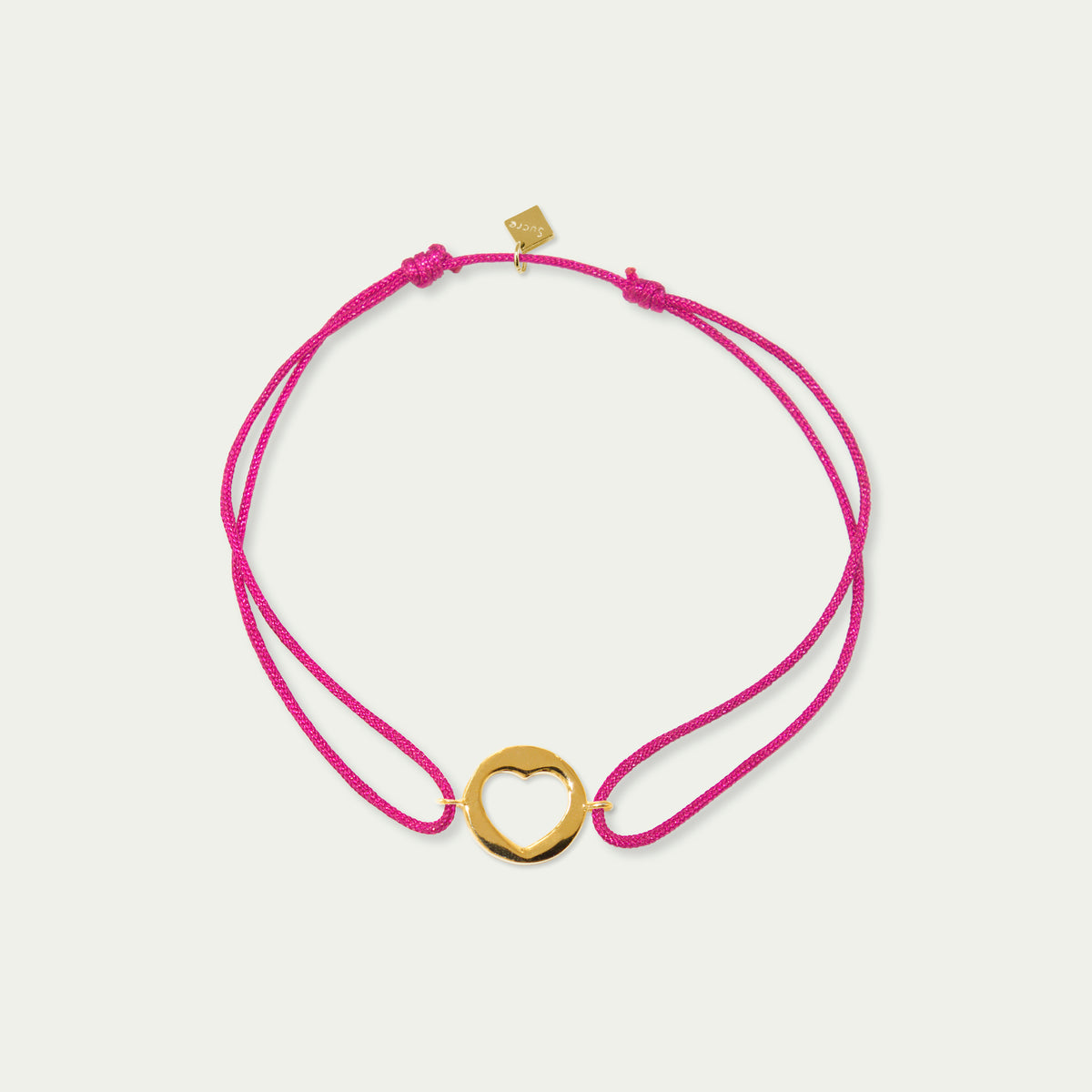 Glücksarmbändchen Heart Disc – 925 Sterling Silber 18K Gelbgold vergoldet | Sucre Fine Jewelry