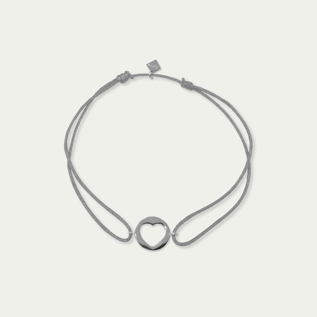 Glücksarmbändchen Heart Disc – 925 Sterling Silber | Sucre Fine Jewelry