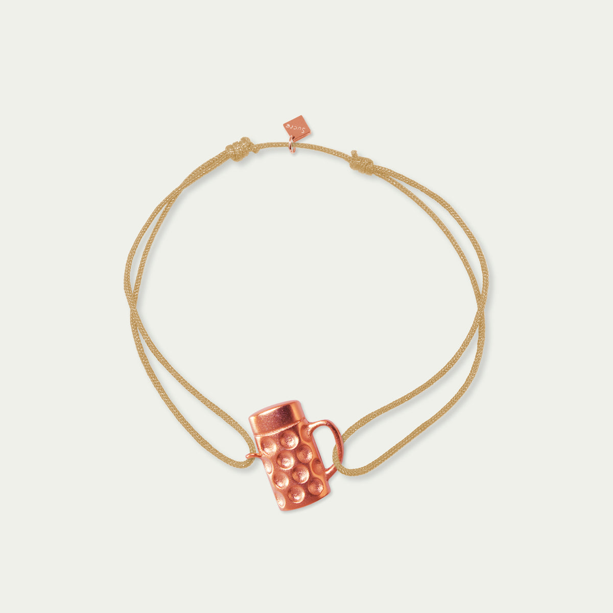 Glücksarmbändchen Maßkrug – 925 Sterling Silber 18K Roségold vergoldet | Sucre Fine Jewelry