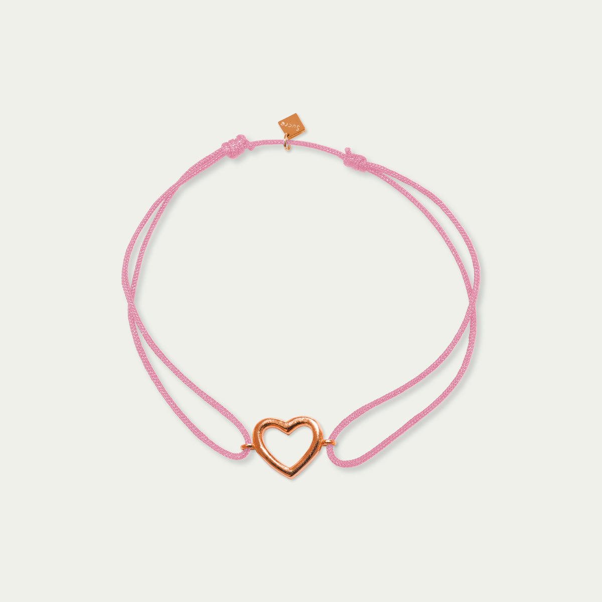 Glücksarmbändchen Herz mit Zirkonia – 925 Sterling Silber 18K Roségold vergoldet | Sucre Fine Jewelry