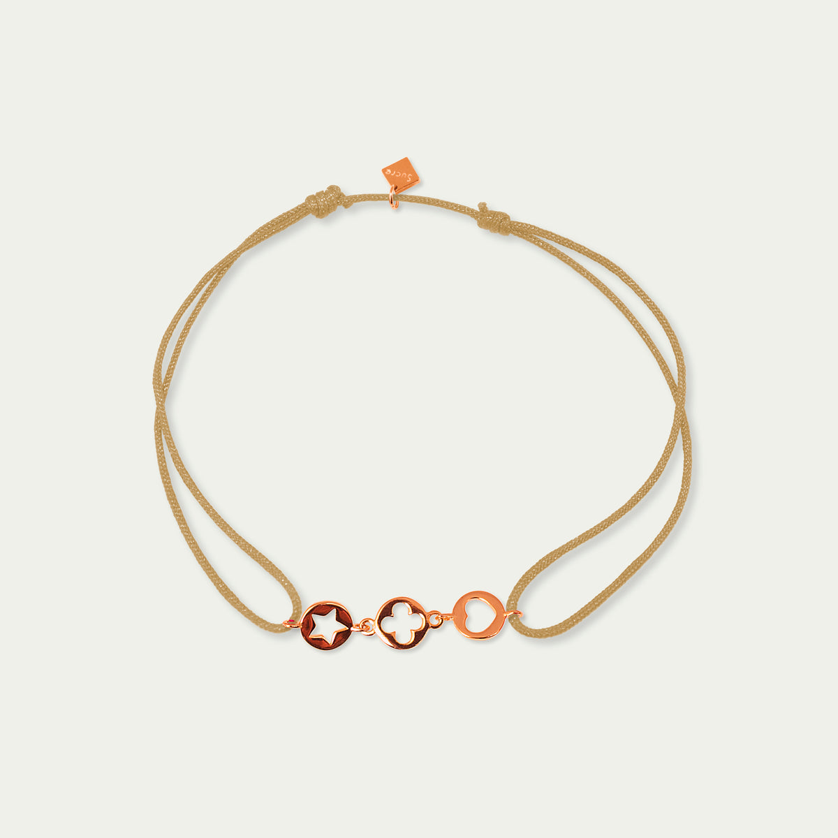 Glücksarmbändchen Disc Mix – 925 Sterling Silber 18K Roségold vergoldet | Sucre Fine Jewelry