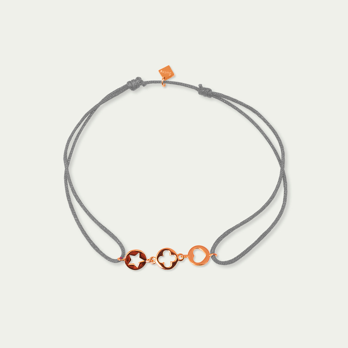 Glücksarmbändchen Disc Mix – 925 Sterling Silber 18K Roségold vergoldet | Sucre Fine Jewelry