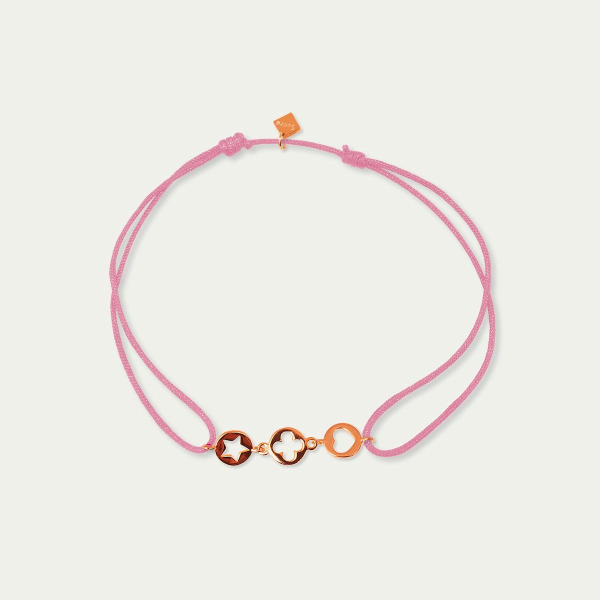 Glücksarmbändchen Disc Mix – 925 Sterling Silber 18K Roségold vergoldet | Sucre Fine Jewelry