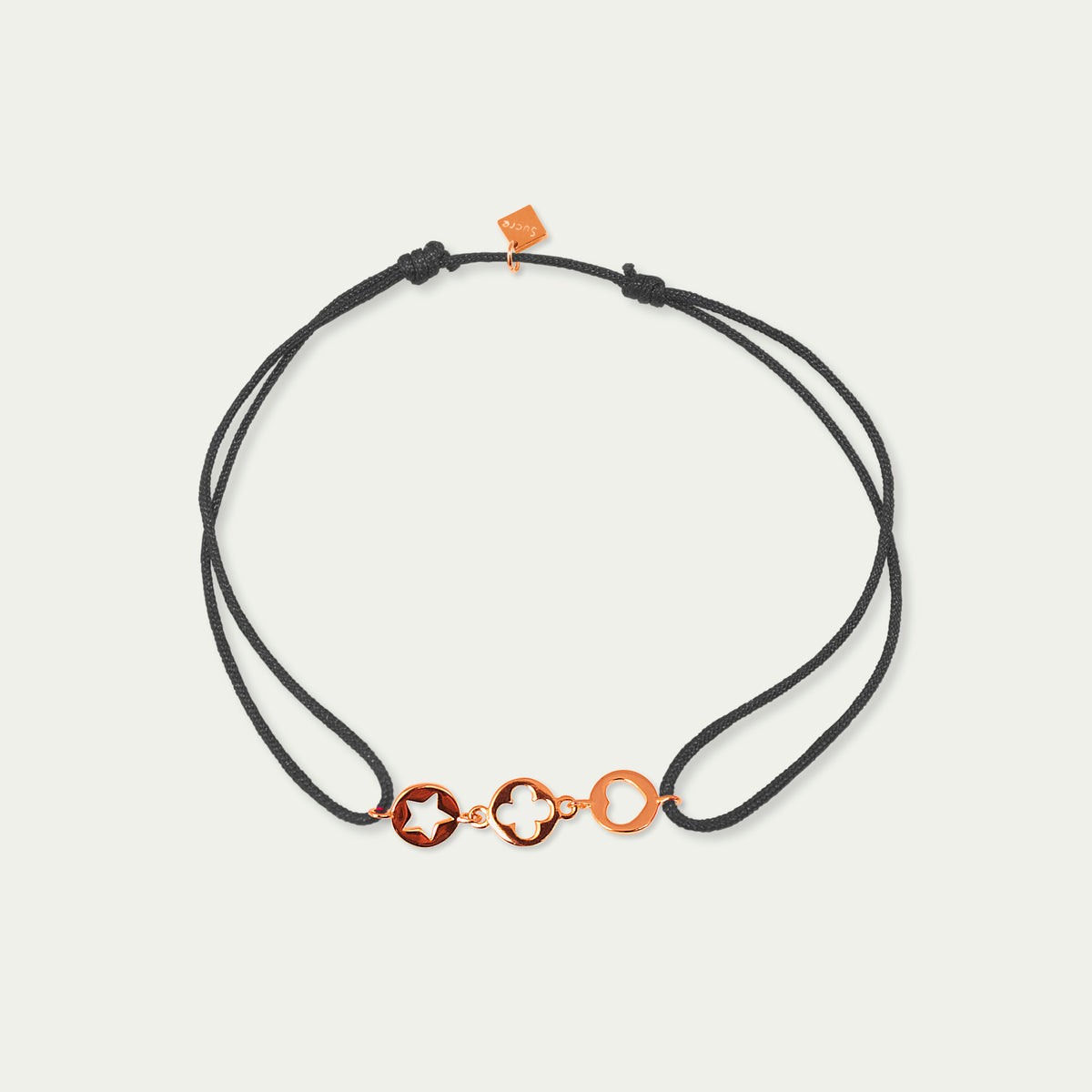 Glücksarmbändchen Disc Mix – 925 Sterling Silber 18K Roségold vergoldet | Sucre Fine Jewelry