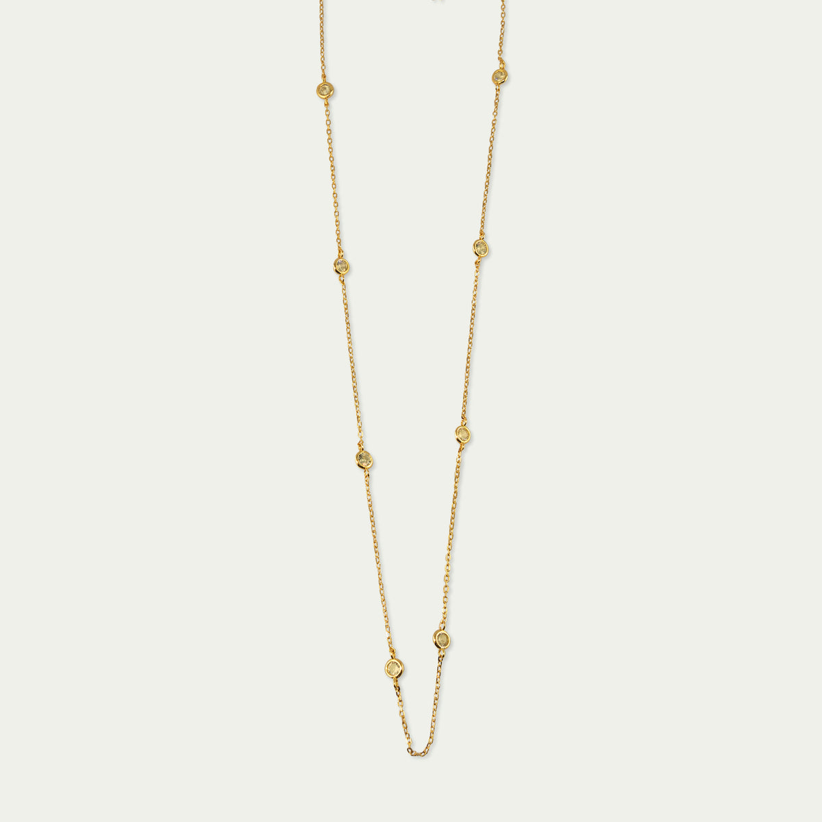 Halskette Endless Glam Champagner – 925 Sterling Silber 18K Gelbgold vergoldet | Sucre Fine Jewelry