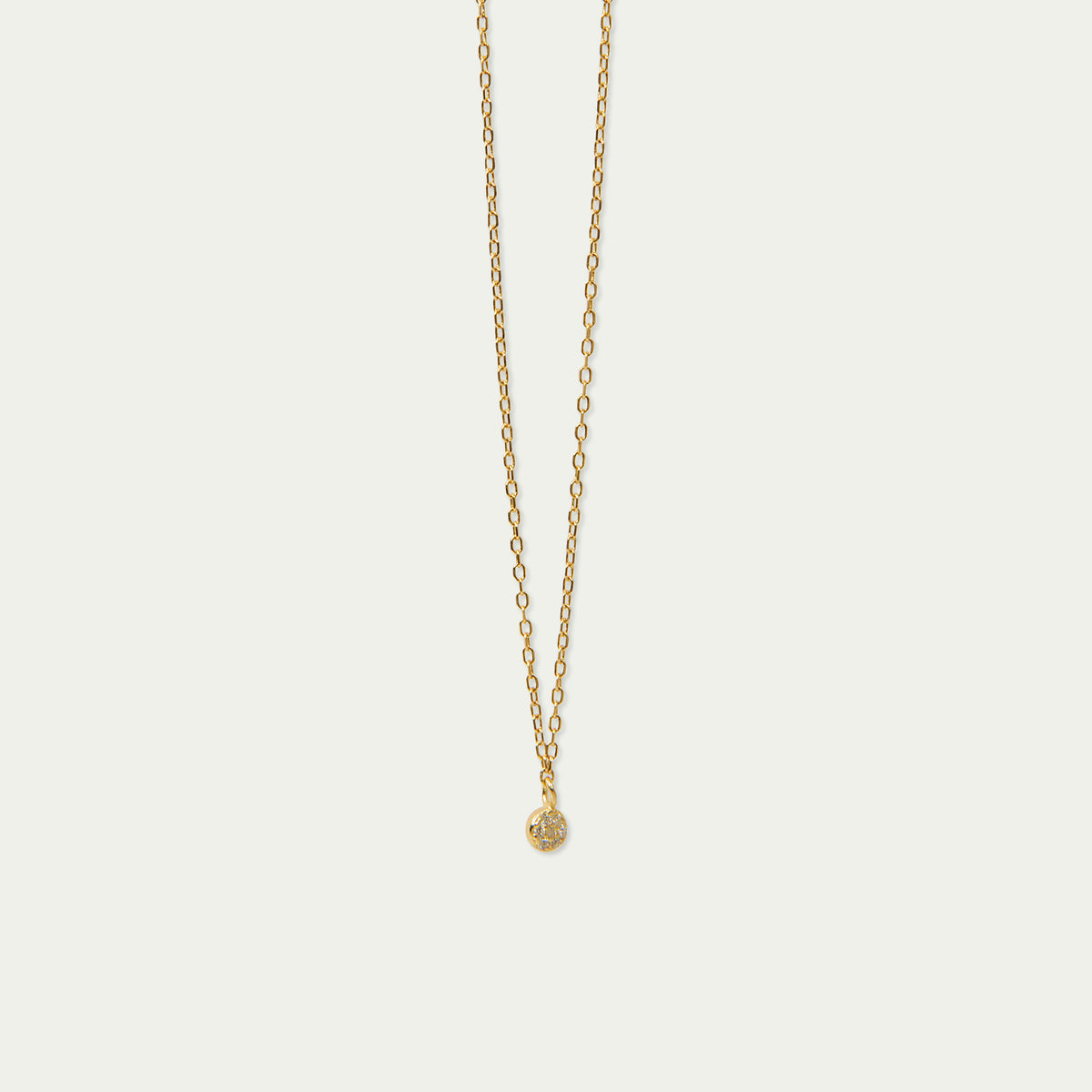 Halskette Mini Pavé – 925 Sterling Silber 18K Gelbgold vergoldet | Sucre Fine Jewelry