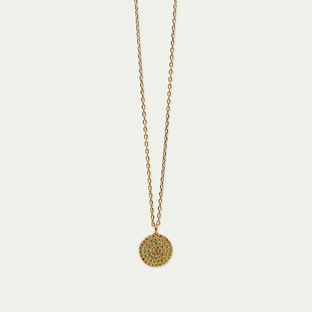 Halskette Pavé – 925 Sterling Silber 18K Gelbgold vergoldet | Sucre Fine Jewelry
