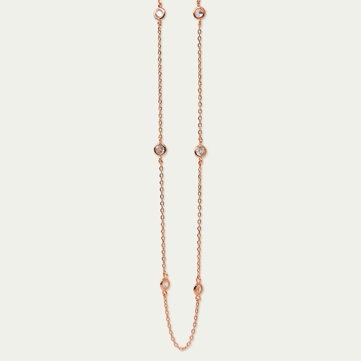 Halskette Endless Glam Crystal – 925 Sterling Silber 18K Roségold vergoldet | Sucre Fine Jewelry