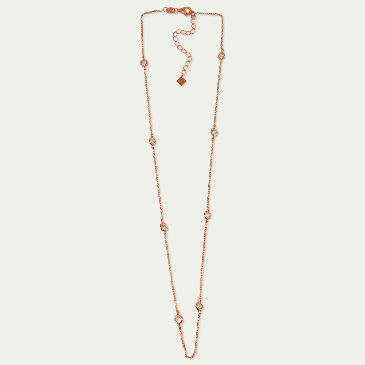 Halskette Endless Glam Crystal – 925 Sterling Silber 18K Roségold vergoldet | Sucre Fine Jewelry