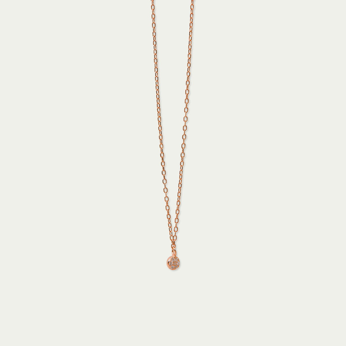 Halskette Mini Pavé – 925 Sterling Silber 18K Roségold vergoldet | Sucre Fine Jewelry