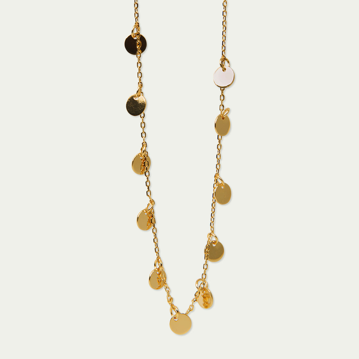 Halskette Mini Coin – 925 Sterling Silber 18K Gelbgold vergoldet | Sucre Fine Jewelry