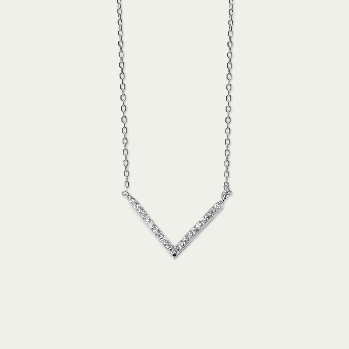 Halskette Sparkling "V" – 925 Sterling Silber | Sucre Fine Jewelry