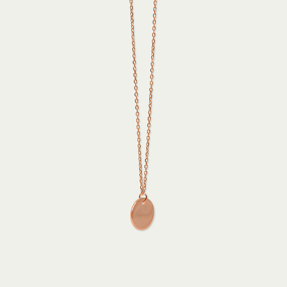 Halskette Coin mit Plättchen – 925 Sterling Silber 18K Roségold vergoldet | Sucre Fine Jewelry