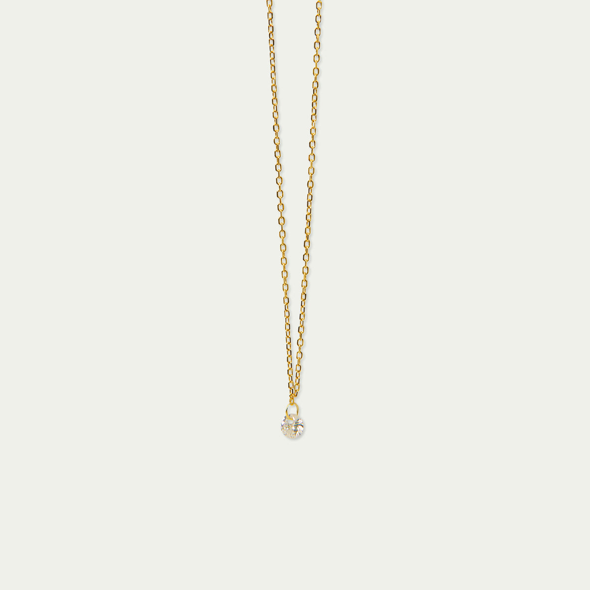 Halskette Pure mit Zirkonia – 925 Sterling Silber 18K Gelbgold vergoldet | Sucre Fine Jewelry