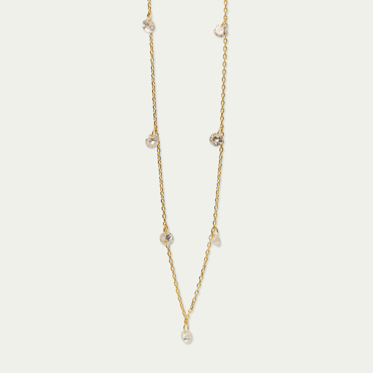 Halskette Pure Glam mit Zirkonia – 925 Sterling Silber 18K Gelbgold vergoldet | Sucre Fine Jewelry