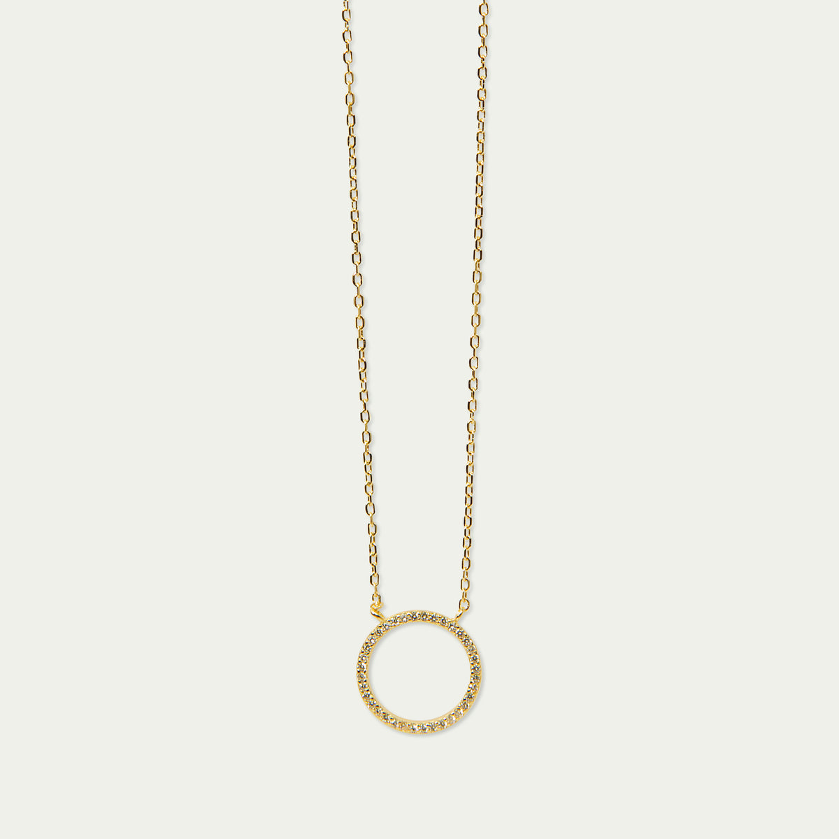Halskette Big Circle – 925 Sterling Silber 18K Gelbgold vergoldet | Sucre Fine Jewelry