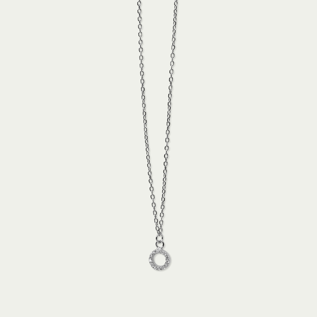 Halskette Mini Circle mit Zirkonia – 925 Sterling Silber | Sucre Fine Jewelry