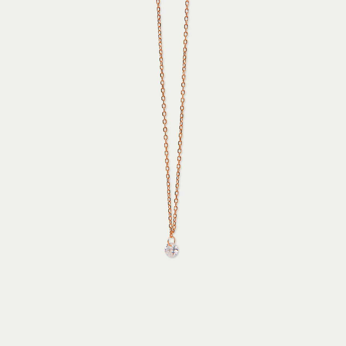Halskette Pure mit Zirkonia – 925 Sterling Silber 18K Roségold vergoldet | Sucre Fine Jewelry